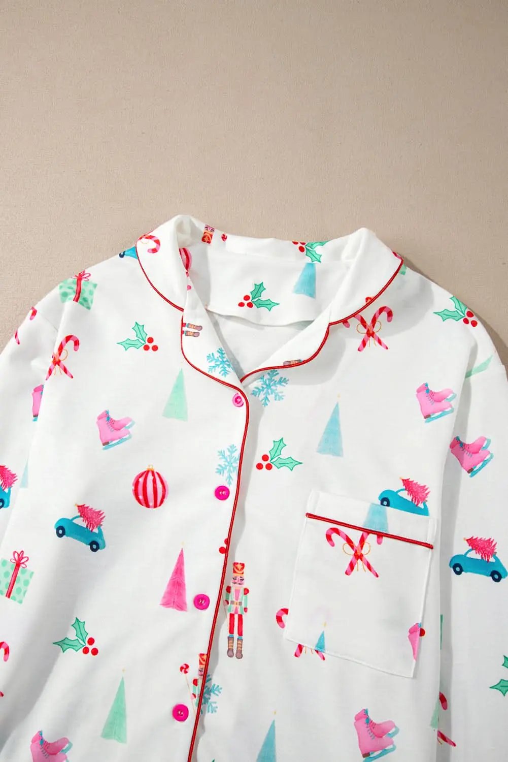 Festive White Christmas Pjs Set - Love Salve